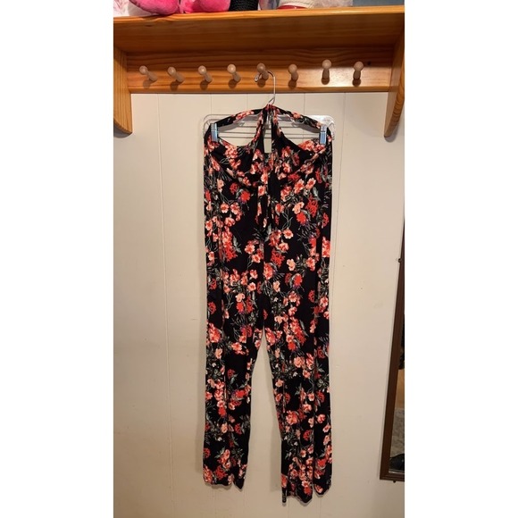 Boujou Pants - Bongo Floral Halter Jumpsuit